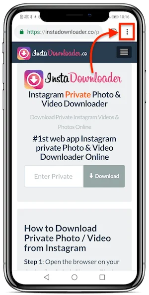 download instagram private photo android
